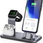 Conido 3 in 1 Charging Station for Apple Products, Stand for Apple Watch 7/SE/6/5/4/3/2/1, for AirPods Pro/3/2/1 Charging Dock, Charger Station for iPhone 13/12 mini/12 Pro Max/11Pro Max/XS Max/8Plus - Image 1