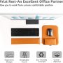 Mouse Pad Wrist Support Set - Keyboard Wrist Rest Pad Bean Bag with Ergobeads, Wrist Pain Relief for Easy Typing, Office, PC, Laptop, Skin-Friendly & Breathable (Burnt Orange) - Image 4