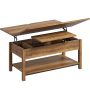 GUNAITO 40.9"Lift Top Coffee Table 4 in 1 Multi-Function Convertible Coffee Table with Hidden Storage Framhouse Coffee Table for Living Room Rustic Brown - Image 4