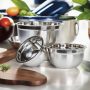 Heavy Duty Stainless Steel German 3 Large Nested Mixing Bowl Set - Image 6