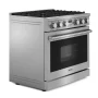 Thor Kitchen - 36 in. Wide 6 Burner 6.0 Cu. Ft. Freestanding Gas Convection Range - Stainless Steel - Image 3