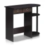 32 in. Rectangular Walnut 2 Drawer Computer Desk with Built-In Storage - Image 2