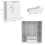 White 4-Door Armoires with Mirror, 2 Hanging Rods, 2-Drawers and Storage Shelves (19.7 in. D x 63 in. W x 70.9 in. H) - Image 3