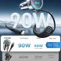 JOYROOM USB C Car Charger, 90W Fast Charging Dual Port PD & QC 3.0 Car Phone Charger Adapter with 5ft Built-in Type C Cable for iPhone, Samsung, Android Phones, Tablets - Image 2