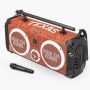 Bumpboxx Bluetooth Boombox Flare8 Blue | Retro Boombox with Bluetooth Speaker | Rechargeable Bluetooth Speaker - Image 1