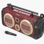 Bumpboxx Bluetooth Boombox Flare8 Blue | Retro Boombox with Bluetooth Speaker | Rechargeable Bluetooth Speaker - Image 1