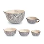 Thyme & Table, 5-Piece Ceramic Mixing Bowl and Measuring Bowl Set, Dot Pattern - Image 1
