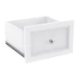 Selectives 10 in. H x 15 in. W White Wood Drawer with Silver Handle - Image 1