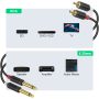 J&D Dual 1/4 inch TS to Dual RCA Stereo Audio Interconnect Cable, Gold Plated Audiowave Series 2 x 6.35 mm Male TS to 2 RCA Male PVC Shelled Adapter Cable, 15 Feet - Image 3