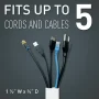 Wiremold CordMate III High-Capacity Cord Cover Accessory Pack, Cord Hider for Home or Office, Holds 5 Cable, White - Image 4