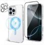 3inus - 2-in-1 for iPhone 16 Pro Max 6.9" Magnetic Case and 9H Hardness Screen Protector, Compatible with Magsafe, Shockproof - Crystal Clear Not Yellowing - Image 1