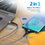 Aione Usb C to Usb C Cable, C to C Charging Cord [2Pack 6FT] 60W, Type C Charger Cord Nylon Braided Compatible with iPhone 16/15, Samsung Galaxy - Image 2