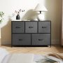 Mainstays  5 Drawer 40" Wide Fabric Storage Dresser for Bedroom, Grey - Image 1