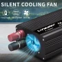 LVYUAN 1500 Watts Peak Power Inverter Modified Sine Wave DC 12V to AC 110V 120V Car Converter 2 AC Outlets + USB Adapter USB Charger for Car, RV, Camping & Home Backup Black - Image 5