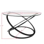 Dimitri Galaxy Tempered Glass Round Coffee Table - Image 5