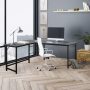 Computer Gaming Laptop Table L-Shaped Desk Corner Workstation Office Desk 66" - Image 3