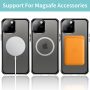 Jonwelsy Case for iPhone12 Pro Max, Compatible with Magsafe 360 Degree Full Body Protection Case Magnetic Attraction Metal Bumper+Front Glass+PC Back Cover for iPhone 12 Pro Max (6.7 inch) (Blue) - Image 2