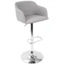 Daniella Light Grey Adjustable Bar Stool - Image 1
