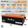 [US Direct] Cloudenergy 48V 150Ah LiFePO4 Deep Cycle Battery Pack for Golf Cart 7680Wh 15360W Energy Built-in 300A BMS 6000+ Cycles Life for RV, Marine,Golf Cart, Most of Out-Door Power Applications CL48-150G - Image 2