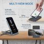 Wireless Charger, Foldable 3 in 1 Wireless Charger Station for iWatch, AirPods, Qi Fast Wireless Charging Stand for iPhone 13/12/11 Series/XS MAX/XS/XR/X/8/8 Plus, Samsung Cell Phone (Black) - Image 1
