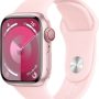 Apple Watch Series 9 (GPS + Cellular) 41mm Pink Aluminum Case with Light Pink Sport Band with Blood Oxygen - M/L - Pink (AT&T) - (2023) - Image 1