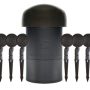 Sonance - SGS 8.1 SYSTEM - Garden Series 8.1-Ch. Outdoor Speaker System with In-Ground Subwoofer (Each) - Dark Brown/Black - Image 1