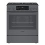 Bosch - 800 Series 30 in. Wide 4.8 Cu. Ft. Slide-In Gas Convection Range with Self-cleaning and 5 Burners - Black Stainless Steel - Image 1