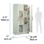 Sauder Homeplus 2-Door Engineered Wood Storage Cabinet in Soft White - Image 4