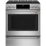 Café - 30 in. Wide 5 Elements 5.7 Cu. Ft. Slide-In Electric Induction Convection Range, Customizable - Stainless Steel - Image 1