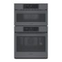 Bosch - 800 Series 30" Built-In Double Electric Smart Combination Microwave and Wall Oven with Convection - Black Stainless Steel - Image 1