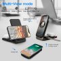 Foldable Wireless Charger, FYEZON 18W 3 in 1 Fast Wireless Charging Station for iPhone 13/12/11 Series/XR/X/Xs/8 Plus, Charging Dock/Stand for iWatch SE/AirPods 2/Pro(Black) - Image 3