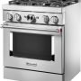 KitchenAid - 30 in. Wide 4 burners Commercial-Style 4.1 cu. ft. Slide-In Gas True Convection Range with Self-Cleaning - Stainless Steel - Image 3