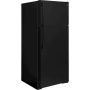 GE - 28 in. Wide 17.5 Cu. Ft. Top-Freezer Refrigerator with Edge-to-Edge Glass Shelves - Black - Image 3