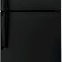 GE - 30 in. Wide 19.2 Cu. Ft. Top-Freezer Refrigerator with LED Interior Lighting - Black - Image 1