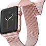 Raptic - Hybrid Mesh Watch Band for Apple Watch 42mm, 44mm, 45mm - Rose Gold - Image 1