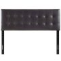 Lily Brown Queen Upholstered Vinyl Headboard - Image 2