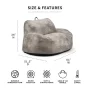 Big Joe Faux Leather Bean Bag Sofa - Image 3