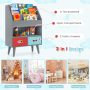 Gray Kids Bookshelf with Open Compartment for Toddlers 3+ Years Old - Image 4