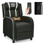 Gymax Massage Gaming Recliner Chair Racing Single Lounge Sofa Home Theater Seat White - Image 1