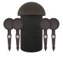 Sonance - PATIO4.1 - Patio Series 4.1-Ch. Outdoor Speaker System with In-Ground Subwoofer (Each) - Brown - Image 1