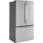GE - 36 in. Wide 23.1 Cu. Ft. French Door Counter-Depth Refrigerator with TwinChill Evaporators - Stainless Steel - Image 3