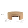 Beautiful Mod Round Coffee Table by Drew Barrymore, Warm Honey Finish - Image 5