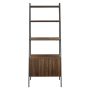Walker Edison - 72" Industrial Ladder 5-Shelf Storage Bookcase - Dark Walnut - Image 1