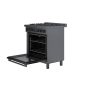 Bosch - 800 Series 30 in. Wide 3.7 Cu. Ft. Freestanding Gas Convection Range with Self-cleaning and 5 Dual Flame Ring Burners - Black Stainless Steel - Image 3