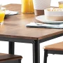 Mainstays 5-Piece Modern Wood & Metal Dining Room Set, Walnut Color for Indoor - Image 5