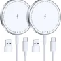 ETEPEHI Wireless Charger: 2 Pack  Magnetic Charging Pad Compatible with iPhone 17/16/15/14/13Pro Plus,Max & AirPods 4/3 Pro,White - Image 1