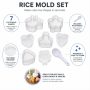 8Pc Sushi Making Kit Rice Ball Onigiri Mold Set for Homemade Bento Japanese Food - Image 6