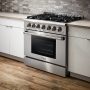 Thor Kitchen - 5.2 cu. ft. Freestanding Liquid Propane Gas Convection Range - Stainless Steel - Image 2