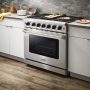 Thor Kitchen - 36 in. Wide 6 Burner 6.0 Cu.Ft Freestanding Gas Convection Range with Storage Drawer- Liquid Propane - Stainless Steel - Image 3