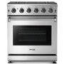 Thor Kitchen - 30 in. Wide 5 Burner 4.55 cu. ft. Freestanding Gas Convection Range with Storage Drawer - Natural Gas - Stainless Steel - Image 1